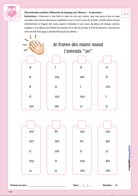 Développement de la perception auditive | LA DISCRIMINATION AUDITIVE - Image 9