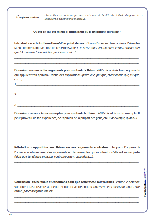 Développement du discours oral et du discours écrit par l’argumentation - Image 7