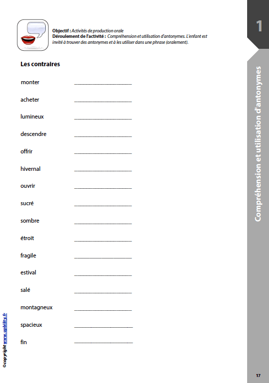 DÉVELOPPEMENT DU DISCOURS ORAL | Pour les élèves de CM1 - Image 6