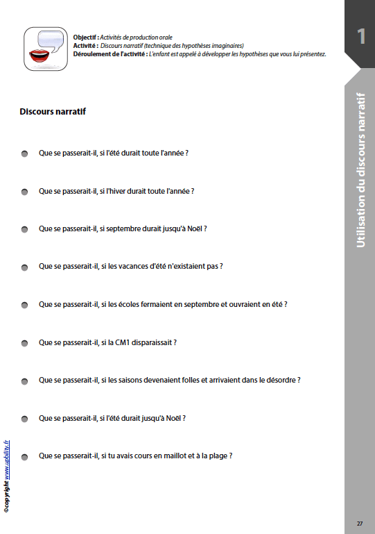 DÉVELOPPEMENT DU DISCOURS ORAL | Pour les élèves de CM1 - Image 8