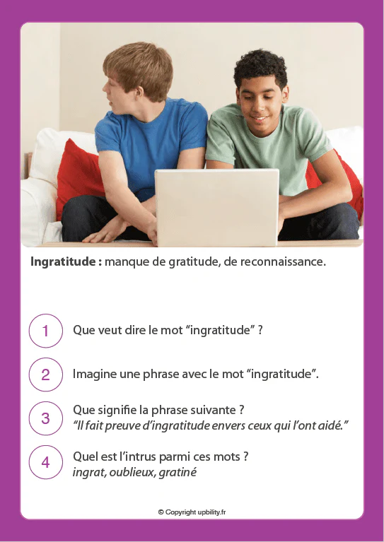 FICHES ILLUSTRÉES | Développement du vocabulaire (13-14 ans) - Image 3