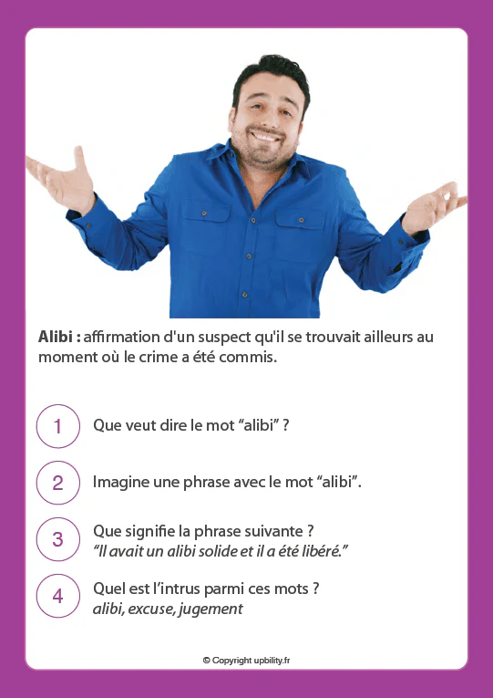 FICHES ILLUSTRÉES | Développement du vocabulaire (13-14 ans) - Image 5