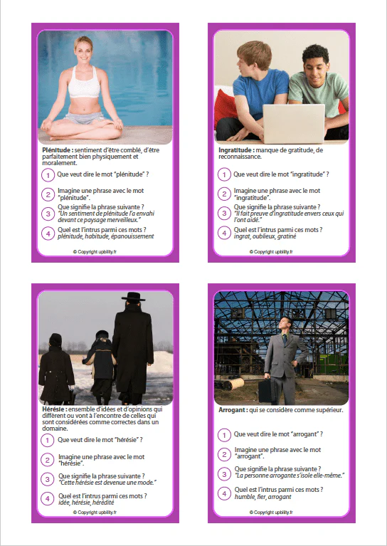 FICHES ILLUSTRÉES | Développement du vocabulaire (13-14 ans) - Image 8