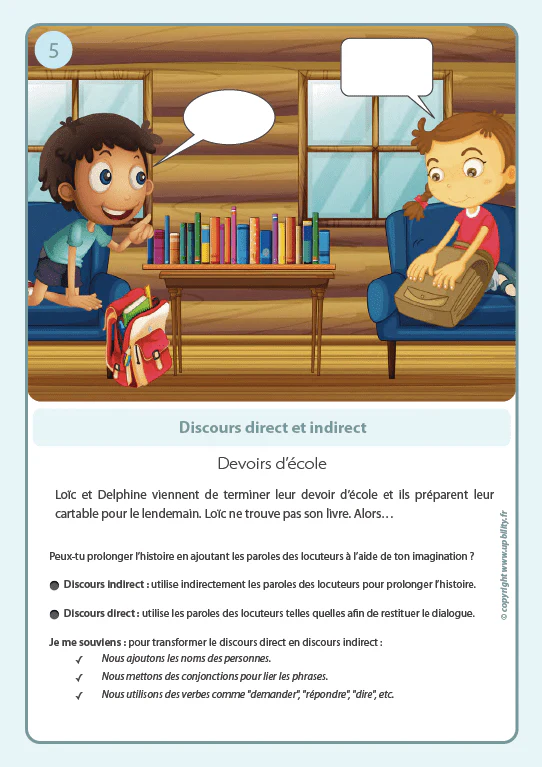 FICHES ILLUSTRÉES | Discours direct et indirect - Image 3