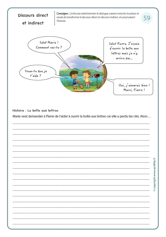 FICHES ILLUSTRÉES | Discours direct et indirect - Image 7