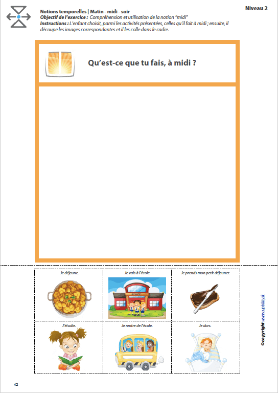 L’ORIENTATION TEMPORELLE | Matin – midi – après-midi – soir – jour – nuit - Image 5