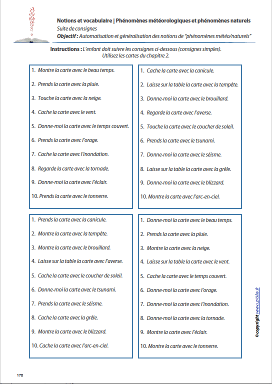 PHENOMENES METEOROLOGIQUES ET PHENOMENES NATURELS | Notions et vocabulaire - Image 5