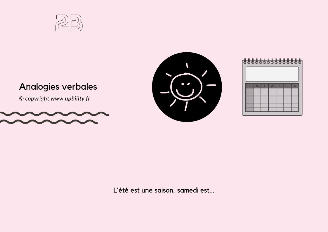 POCKET CARDS | Analogies verbales - Image 5