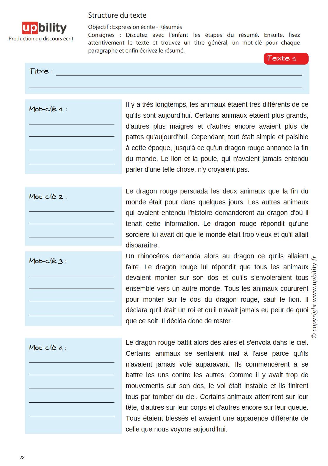 PRODUCTION DU DISCOURS ÉCRIT | Structure du texte - Partie B - Image 3