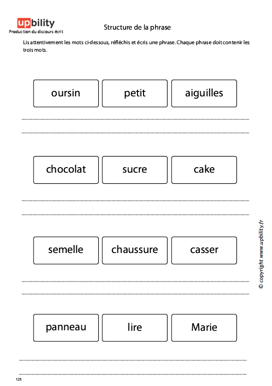 PRODUCTION DU DISCOURS ÉCRIT | Structure de la phrase - Image 7